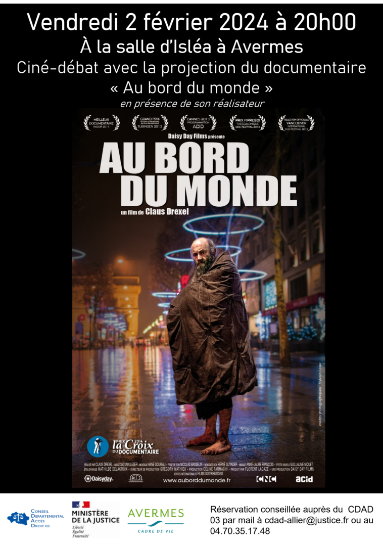 Affiche ciné débat au bord du monde 02 02 2024